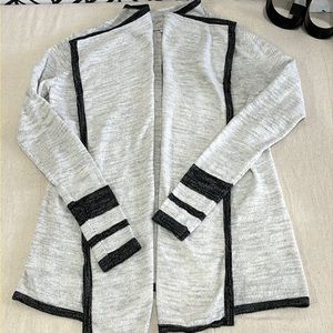 Loft Mixture of Grays Open LS Cross Over Cardigan Sweater, Sz. XS